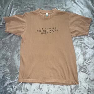 Brown Graphic Tee - "His Mercies Are New Every Morning"